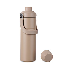 Termolahev 600 ml z recyklované oceli, tmavě béžová