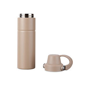 Termolahev 600 ml z recyklované oceli, tmavě béžová