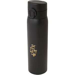 Termoska z recyklované nerezové oceli, 450ml, černá