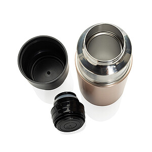 Thermocup RCS recykl. termoska s vakuovou izolací a šálkem, růžovohnědá