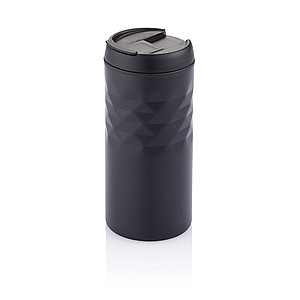 Thermohrnek 300 ml s geometrickým vzorem, černá - termohrnek s vlastním potiskem