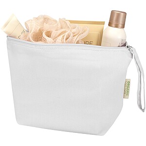 Toaletní taška z organického materiálu, bílá