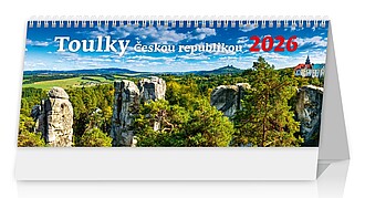 Toulky Českou republikou 2027, stolní kalendář - reklamní kalendáře