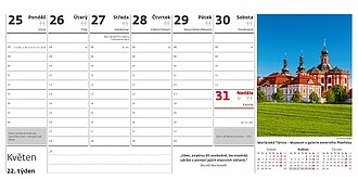 Toulky Českou republikou 2027, stolní kalendář