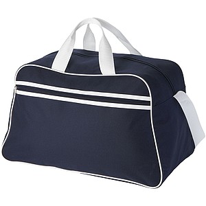 Trendy sportovní taška s přední kapsou na zip, námořní modrá