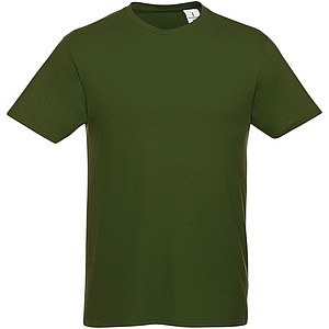 Tričko Heros s krátkým rukávem, unisex, vojenská zelená světlá, L - firemní trička s potiskem