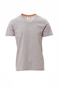 Tričko PAYPER V NECK šedý melír S - firemní trička s potiskem