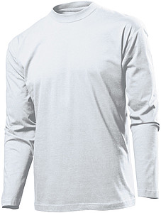 Tričko STEDMAN CLASSIC LONG SLEEVE MEN bílá S - trička s potiskem