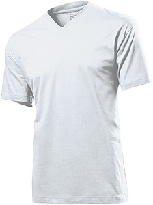 Tričko STEDMAN CLASSIC V-NECK bílá M - firemní trička s potiskem
