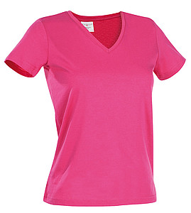 Tričko STEDMAN CLASSIC V-NECK WOMEN jasně růžová S