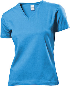 Tričko STEDMAN CLASSIC V-NECK WOMEN světle modrá M