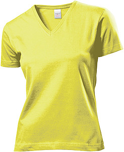 Tričko STEDMAN CLASSIC V-NECK WOMEN světle žlutá XL