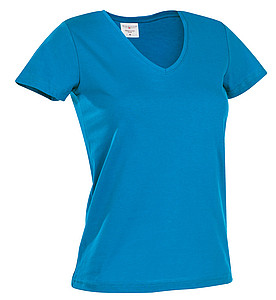Tričko STEDMAN CLASSIC V-NECK WOMEN tyrkysová XXL