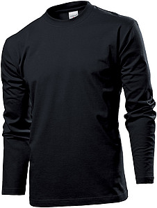 Tričko STEDMAN COMFORT LONG SLEEVE MEN černá S - trička s potiskem