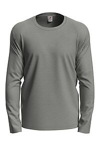 Tričko STEDMAN COMFORT LONG SLEEVE MEN tmavě šedý melír M - trička s potiskem