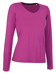 Tričko STEDMAN STARS CLAIRE V-NECK LONG SLEEVE tm. růžová L