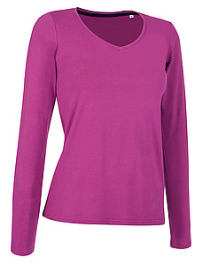 Tričko STEDMAN STARS CLAIRE V-NECK LONG SLEEVE tm. růžová S