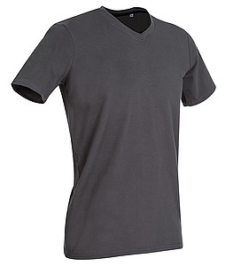 Tričko STEDMAN STARS CLIVE V-NECK středně šedá S
