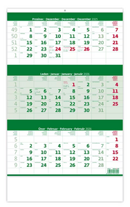 Tříměsíční kalendář zelený 2027 - reklamní kalendáře