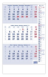 Tříměsíční modrý s poznámkami 2027 - reklamní kalendáře