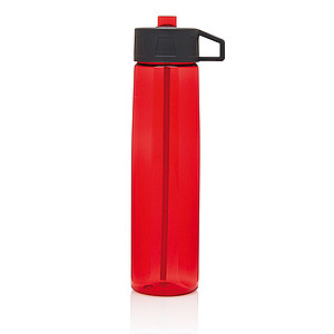 TRITAN Sportovní láhev s brčkem, objem 750 ml, červená