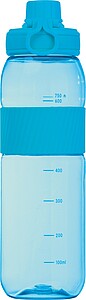 Tritanová láhev se silikonovým úchopem 750 ml, světle modrá