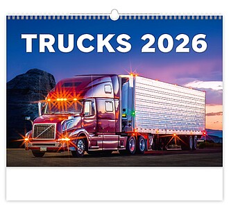 Trucks 2024, nástěnný kalendář, prodloužená záda