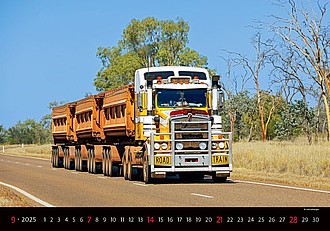 Trucks in Action 2026, nástěnný kalendář, prodloužená záda