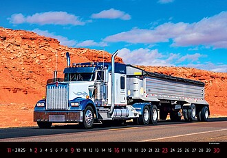 Trucks in Action 2027, nástěnný kalendář, prodloužená záda