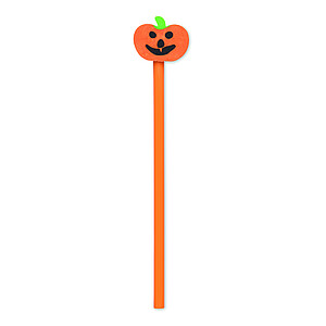 Tužka s gumou, Halloween., oranžová - tužky s potiskem