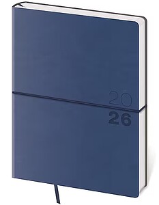 Týdenní diář B6 FLEXIO S GUMIČKOU, tmavě modrý 2027