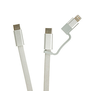 Ultra tenký magnetický nabíjecí kabel 60W 2 v 1, šedá