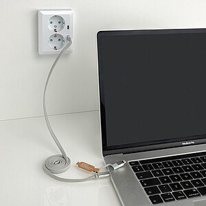 Ultra tenký magnetický nabíjecí kabel 60W 2 v 1, šedá