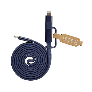 Ultra tenký magnetický nabíjecí kabel 60W 2 v 1, tmavě modrá