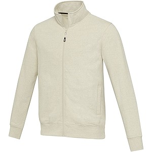 Unisex celorozepínací mikina z recyklované bavlny i polyesteru, ELEVATE GALENA, krémová, vel. XS