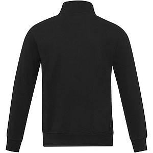 Unisex celorozepínací svetr z recyklované bavlny i polyesteru, ELEVATE GALENA, černá, vel. XS