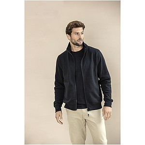 Unisex celorozepínací svetr z recyklované bavlny i polyesteru, ELEVATE GALENA, krémová, vel. XS