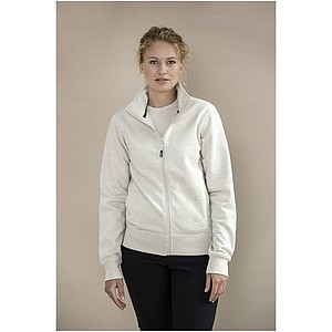 Unisex celorozepínací svetr z recyklované bavlny i polyesteru, ELEVATE GALENA, krémová, vel. XS