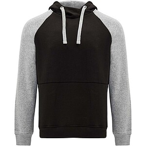 Unisex dvoubarevná mikina ROLY BADET, černá/šedá 3XL - reklamní předměty