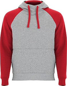 Unisex dvoubarevná mikina ROLY BADET, šedá/červená, 3XL