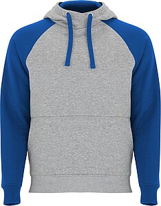 Unisex dvoubarevná mikina ROLY BADET, šedá/královská modrá XXL - potisk mikin