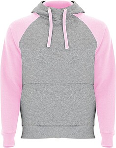 Unisex dvoubarevná mikina ROLY BADET, šedá/růžová 3XL