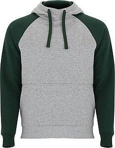 Unisex dvoubarevná mikina ROLY BADET, šedá/zelená 3XL