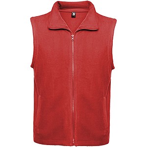 Unisex fleecová vesta, ROLY BELLAGIO, červená, vel. 3XL - vesta s potiskem