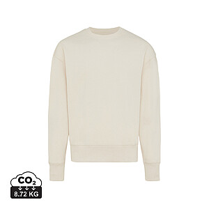 Unisex mikina Iqoniq Kruger relaxed fit, krémová bílá, velikost XS