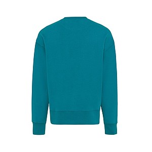 Unisex mikina Iqoniq Kruger z recyklované bavlny, tyrkysová, M