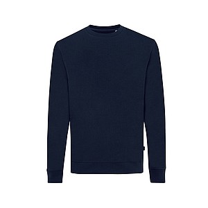 Unisex mikina Iqoniq Zion z recyklované bavlny, námořní modrá, XXS