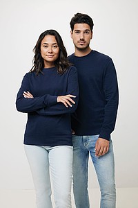 Unisex mikina Iqoniq Zion z recyklované bavlny, námořní modrá, XXS