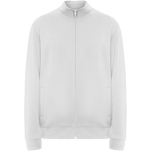 Unisex mikina na zip, ROLY ULAN, velikost M, bílá