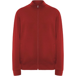 Unisex mikina na zip, ROLY ULAN, velikost S, červená